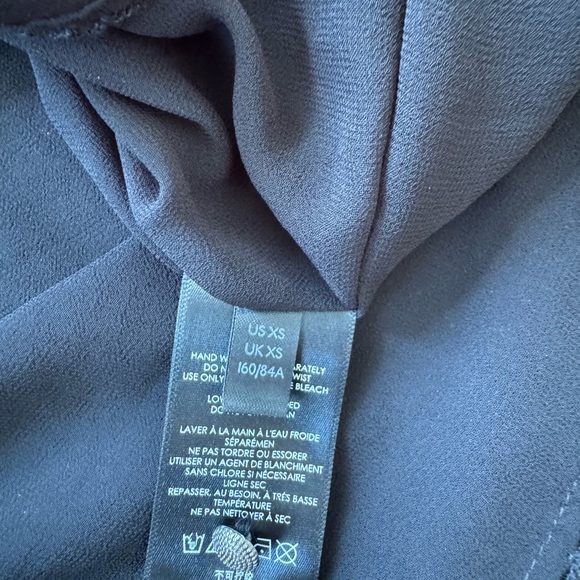 XS ANTHROPOLOGIE LISABETTE SEQUIN GLITZ WRAP MINI STATEMENT DRESS BLACK LBD - Picture 6 of 8